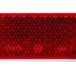Відбивач на причіп прямокутний 46х96мм "Stark" на скотчі червоний