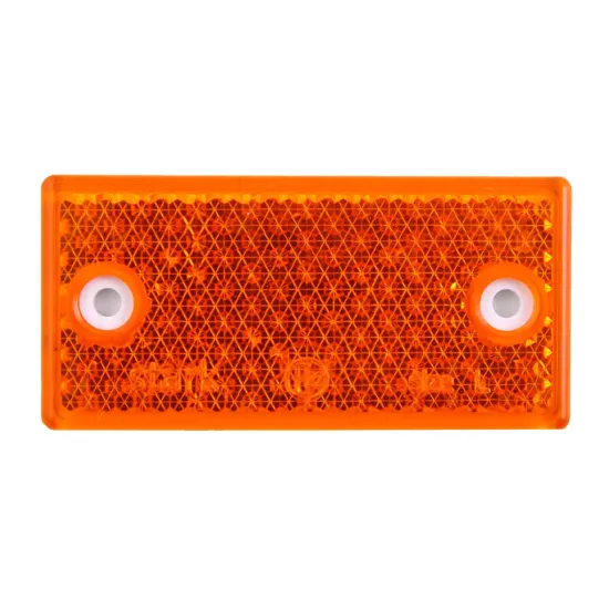 Відбивач на причіп прямокутний 46х93мм "Stark" під болти оранж.