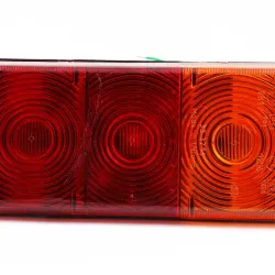 Ліхтар причепа прямокутний 3-конт. LED "АЕА" червоний/оранж. (90*217*64мм)