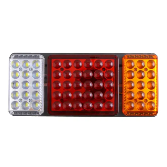 Ліхтар причепа прямокутний білий/червоний/оранж. LED (145*340*20мм)
