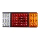 Ліхтар причепа прямокутний білий/червоний/оранж. LED (145*340*20мм)