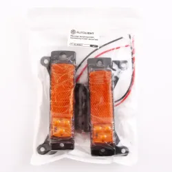 Ліхтар габаритний 130*32*18мм 3-SMD з кроншт. оранж. "Auto light"